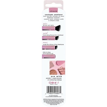 Real Techniques Slide 3 In 1 Customizable Contouring Makeup Brush For Powder/Bronzer And Contouring