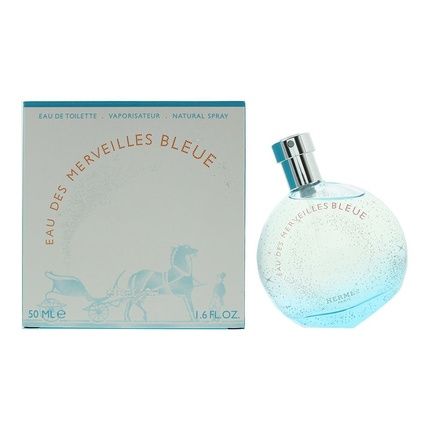 Hermes Eau Des Merveilles Bleue Eau De Toilette Spray For Women 1.7 Ounce 50Ml