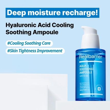 Real Barrier Aqua Soothing Ampoule 1.69 Fl Oz Cooling Moisturizer