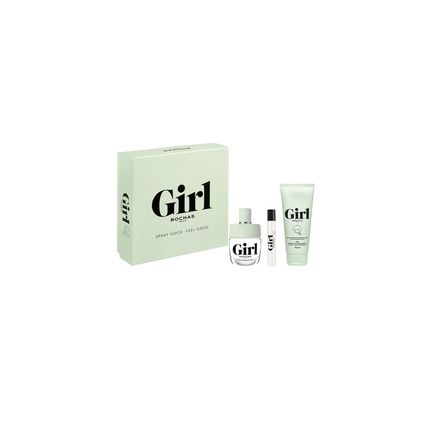 Rochas Girl Gift Set Eau De Toilette Spray 100Ml Body Lotion 100Ml And Travel Spray 75Ml - Image 3