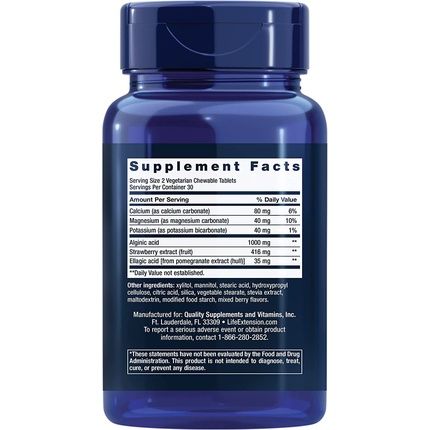 Life Extension Esophagus Guardian Berry Flavor Chewable Tablets 60 Count