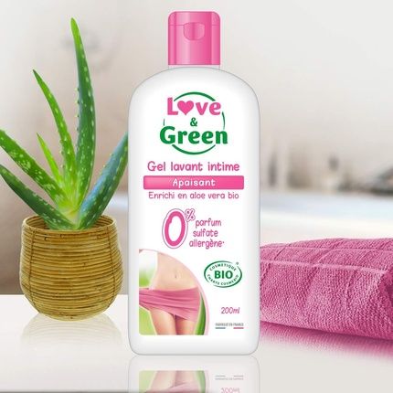 Love & Green Organic Soothing Intimate Washing Gel 200Ml - Image 3