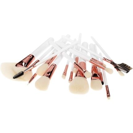 Tools For Beauty Makeup Brushes Rose Golden White Ecru Set 18 Pieces