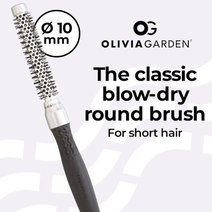 Olivia Garden Essential Blowout Classic Silver Hairbrush 10Mm