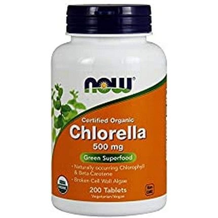 Now Organic Chlorella 500Mg 200 Tablets