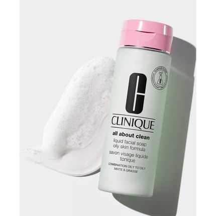 Clinique All About Clean Liquid Facial Soap Oily Skin Formula 200Ml - Image 3