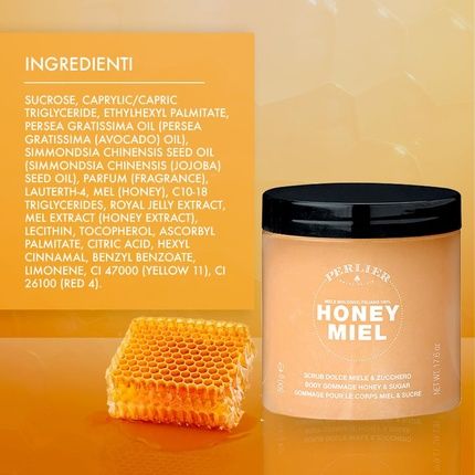 Perlier Honey Body Scrub Sweet Honey And Sugar Body Scrub 500G - Made In Italy - Image 3