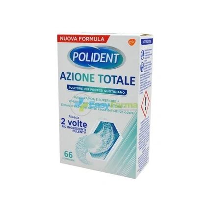 Haleon Italy Srl Polident Total Action Daily Cleaner For Dentures 66 Tablets