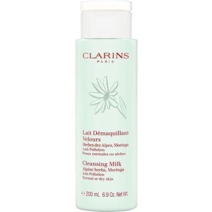 Clarins Cleansing Milk For Normal Or Dry Skin With Moringa 200 Milliliters