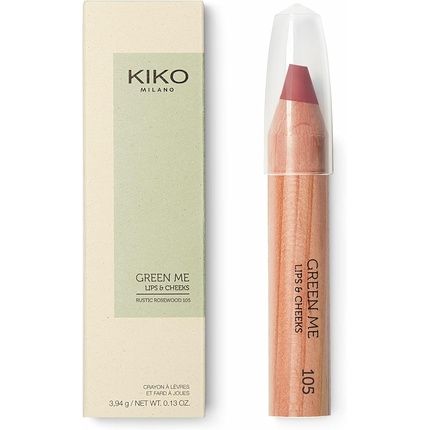 Kiko Milano Green Me Lips & Cheeks 105 Lipstick And Blush Pencil Rustic - Image 3