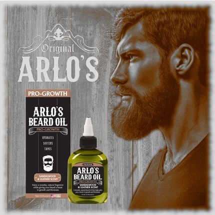 Arlo'S Pro Growth Beard Oil Sandalwood Leather Scent 2.5 Oz - Image 3
