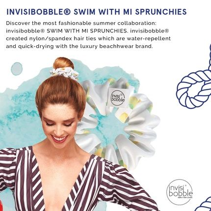 Invisibobble Sprunchie Swim With Mi Simply The Zest, Ib-Sp-Hp Yellow/White, 17