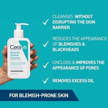 Cerave Blemish Control Face Cleanser With 2% Salicylic Acid And Niacinamide