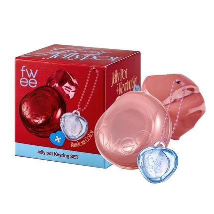 Glowy Jelly Pot Keychain Set Dewy Jelly Lip & Blush Color Tinted Glow