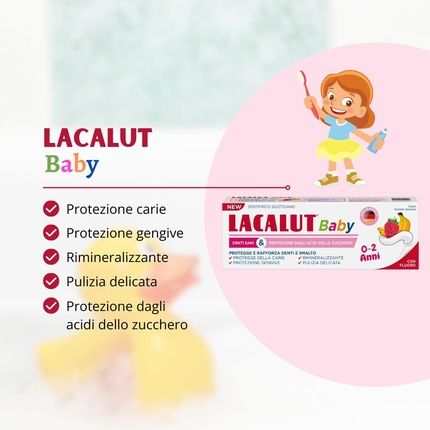 Lacalut Children'S Toothpaste Raspberry Banana 55Ml