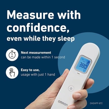Omron Gentle Temp 730 Infrared No-Touch Forehead Thermometer For Newborns - Image 3