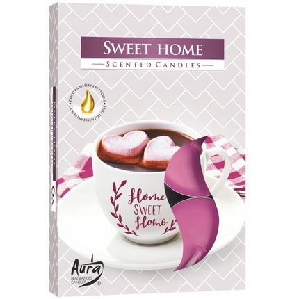 Bispol Aura Scented Tealights Sweet Home - 6 Pieces
