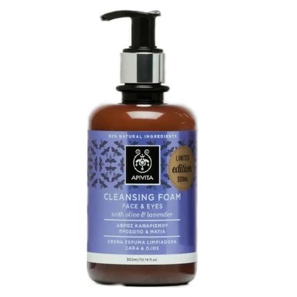 Apivita Cleansing Foam Face & Eyes 300Ml - Free Shipping