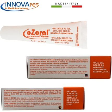 Innovares Ozoral Protective Ozonised Oral Gel For Repairing Gums And Oral Cavity 15Ml