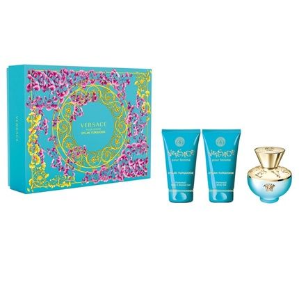Versace Dylan Turquoise Pour Femme Gift Set - Eau De Toilette Spray 50Ml, Shower Gel 50Ml, Body Lotion 50Ml