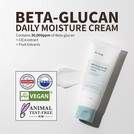 Iunik Beta-Glucan Vegan Lightweight Deep Moisture Watery Cream 60Ml