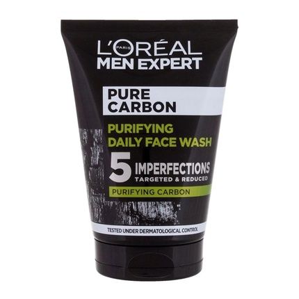 L'Oreal Men Expert Pure Charcoal Face Wash Gel For Imperfections 100Ml