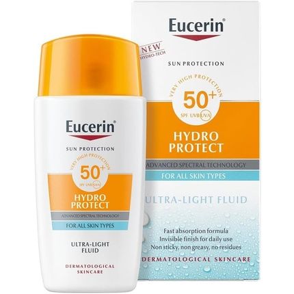 Eucerin Sun Face Hydro Protect Ultra-Light Fluid Spf 50+ Cream For All Skin Types 50Ml