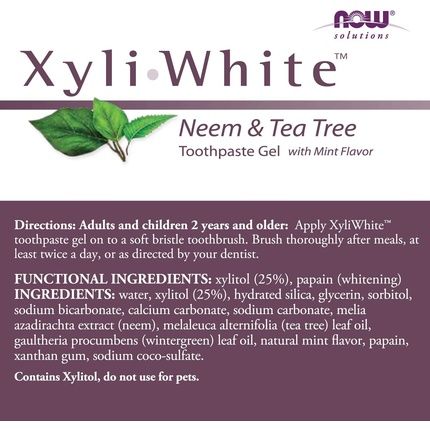 Xyliwhite Neem And Tea Tree Toothpaste Gel With Mint Flavor 6.40 Oz.