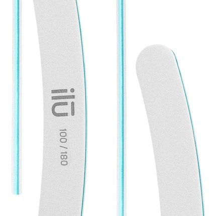 T4B Ilu Banana Nail File For Natural Nails Double-Sided Curved High Quality 100/180 Grit - Image 3