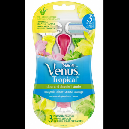 Gillette Venus Tropical Disposable Razors 3 Count