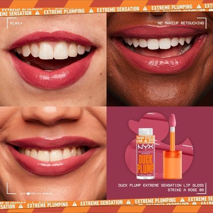 Nyx Professional Makeup Duck Plump Lip Plumping Gloss 09 Strike A Rose