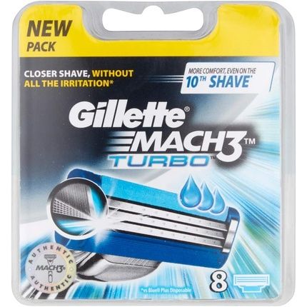 Gillette Mach3 Turbo Men'S Razor Blades 8 Count