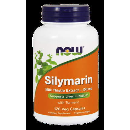 Now Supplements Silymarin Milk Thistle Extract 150Mg With Turmeric 120 Veg Capsules