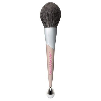 Beautyblender Big Boss Double-Sided Powder Brush For Setting Powder, Pressed Powder, Bronzer, And More With Cooling Anti-Puff Face Roller For Soothing Skin