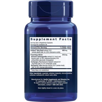 Life Extension Adrenal Energy Formula To Help Inhibit The Effects Of Stress