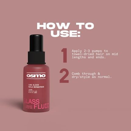 Osmo Glass Fluid Luxe Elixir Hair Repair Complex With Coconut And Avocado Oil - Image 3