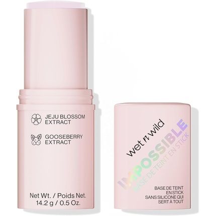 Wet N Wild Impossible Primer Stick Mattifying Primer With Brightening Gooseberry And Jeju Blossom Extract 1 Stick