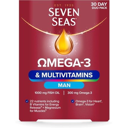 Seven Seas Omega-3 & Multivitamins For Men With B Vitamins And Magnesium
