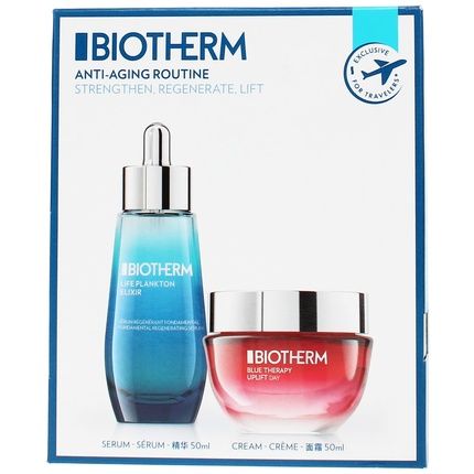 Biotherm Antiaging Routine Gift Set 50Ml Life Plankton Elixir Serum & 50Ml Blue Therapy Red Algae Uplift Day Cream