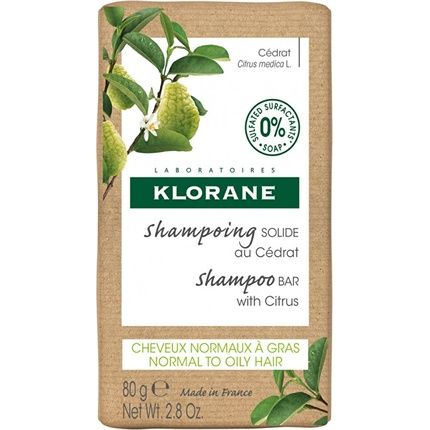 Klorane Solid Shampoo With Citronella 80 G Solid Shampoo For Normal To Oily Hair
