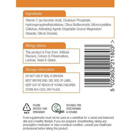 Natures Aid Rosehip 750Mg Rosa Canina Extract Vegan 120 Capsules - Image 3