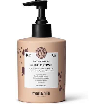 Maria Nila Colour Refresh Hair Mask Beige Brown 300Ml Semi Pigments