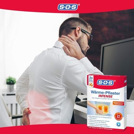 Sos Intense Heat Plaster Extra Strong Xxl Heat Plaster Relieves Cramped Muscles And Back Tensions Back Pain 1X2 Heat Pads - Image 3