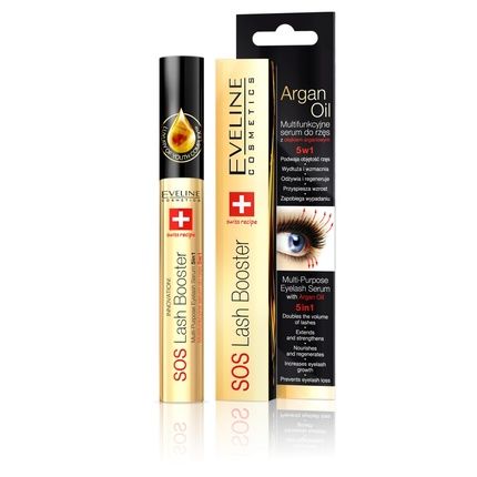 Eveline Sos Lash Booster With Argan Oil 5In1 Serum For Eyelashes 10Ml
