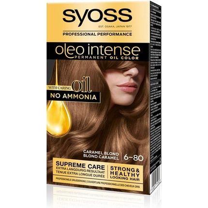 Syoss Color Oleo Intense 6-80 Caramel Blonde Hair Dye