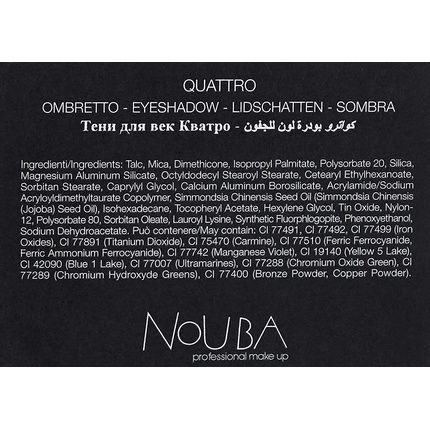 Nouba Four 626 Palette Eyeshadow Cosmetic Per Gli Eyes - Image 3