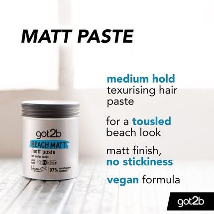 Got2B Beach Matt Medium Hold Hair Paste 100Ml - Image 3