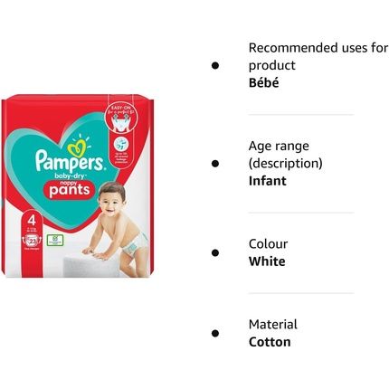 Pampers Baby-Dry Nappy Pants Size 4 23 Nappies 9-15Kg