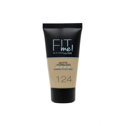 Maybelline Fit Me Matte Poreless Foundation 124 Soft Sand 30 Ml - Image 4