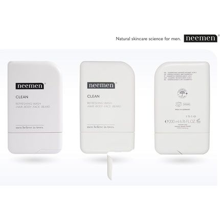 Neemen Clean 4-In-1 Shampoo For Hair, Body, Face & Beard - Multifunctional Men'S - Image 3